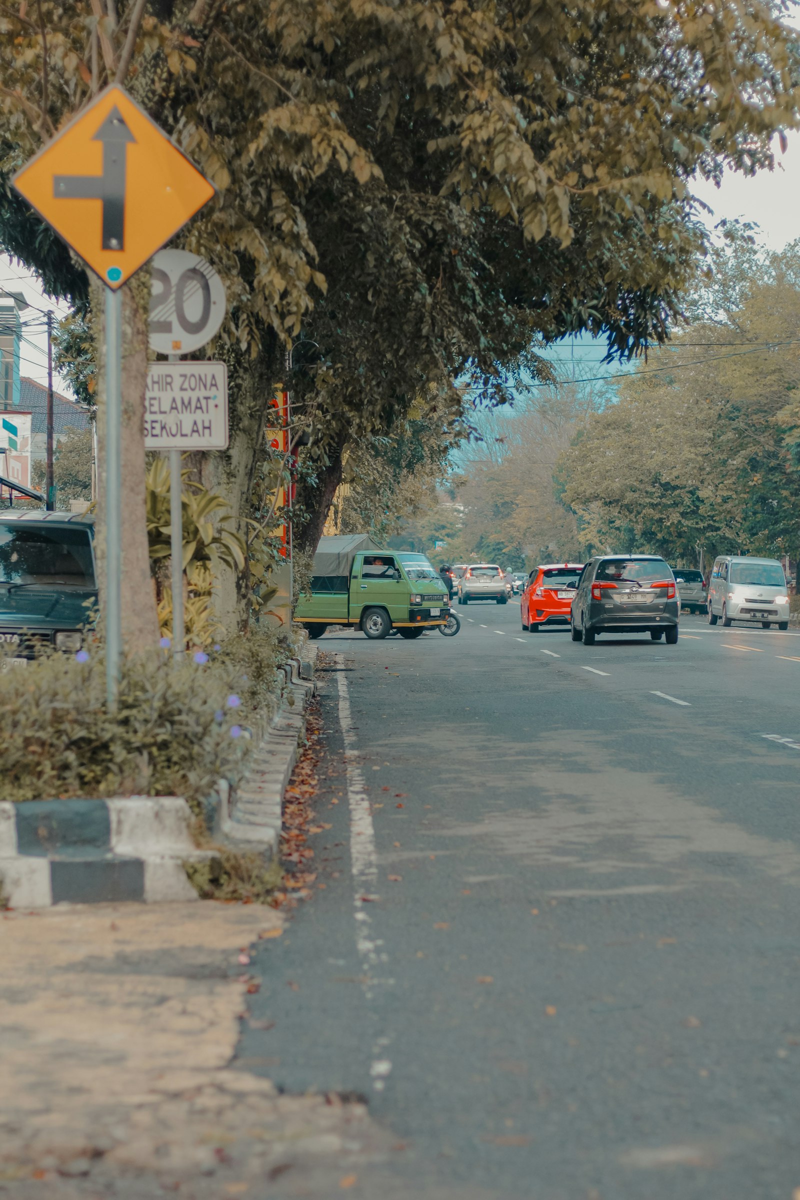 Street with multiple vehicles
